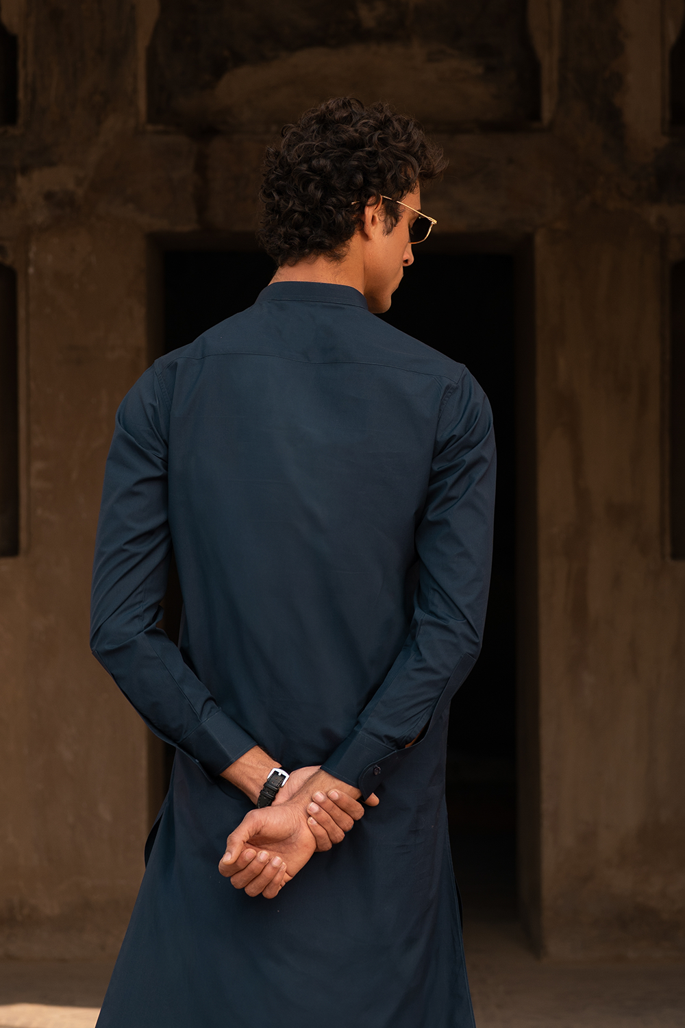 Navy Cotton | Shalwar Kameez