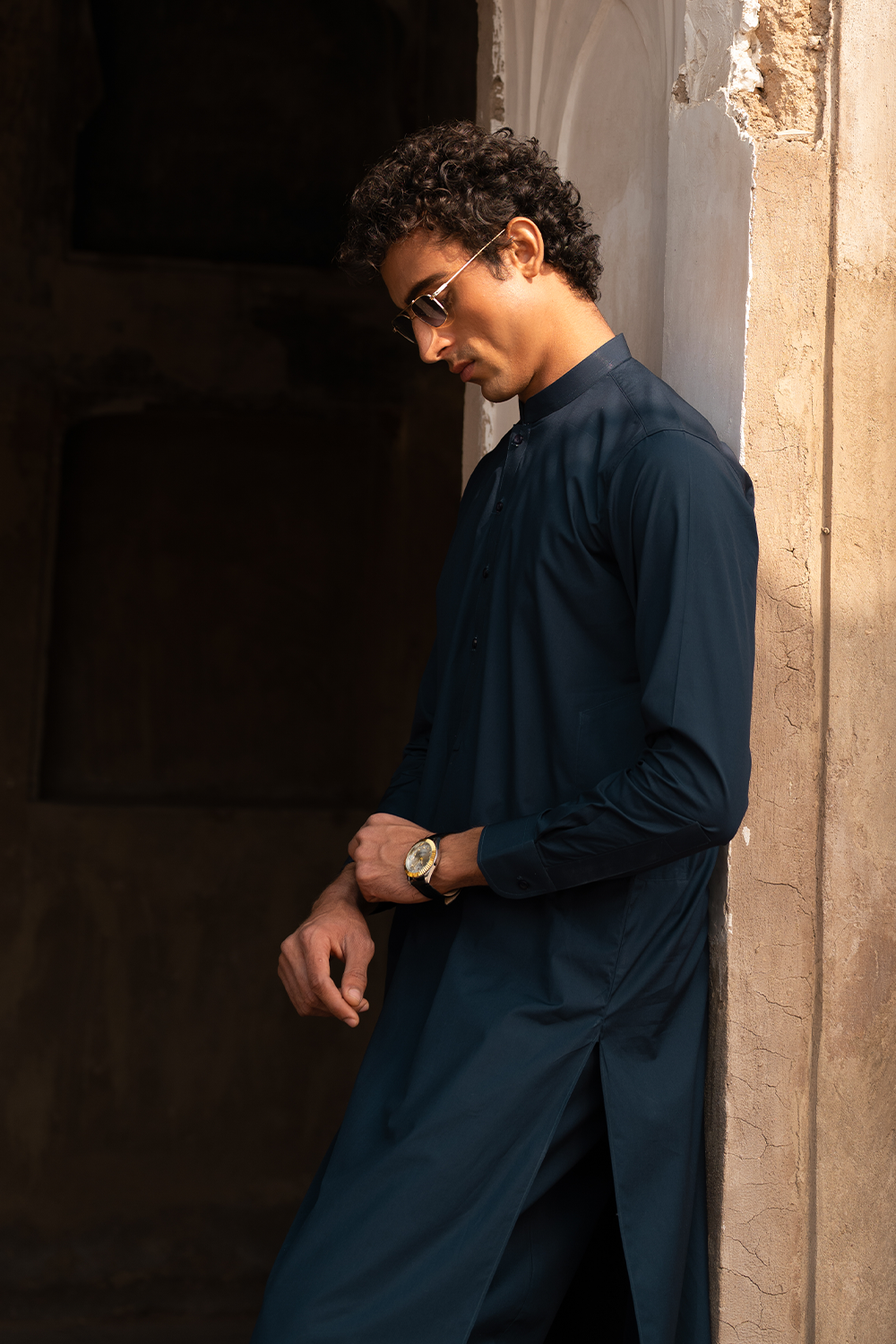 Navy Cotton | Shalwar Kameez