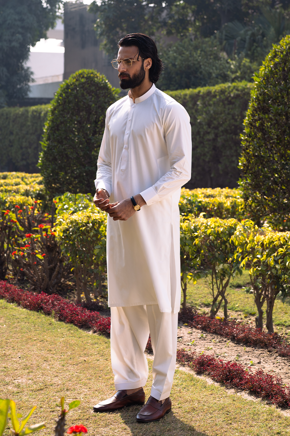 Off-White Cotton | Shalwar Kameez