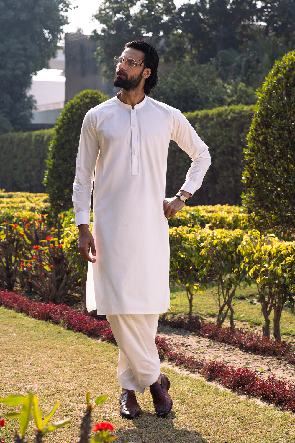 Off-White Cotton | Shalwar Kameez
