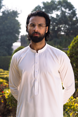 Off-White Cotton | Shalwar Kameez