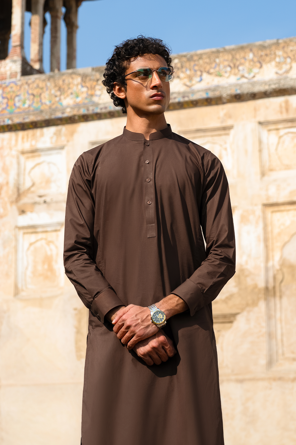 Brown Cotton | Shalwar Kameez
