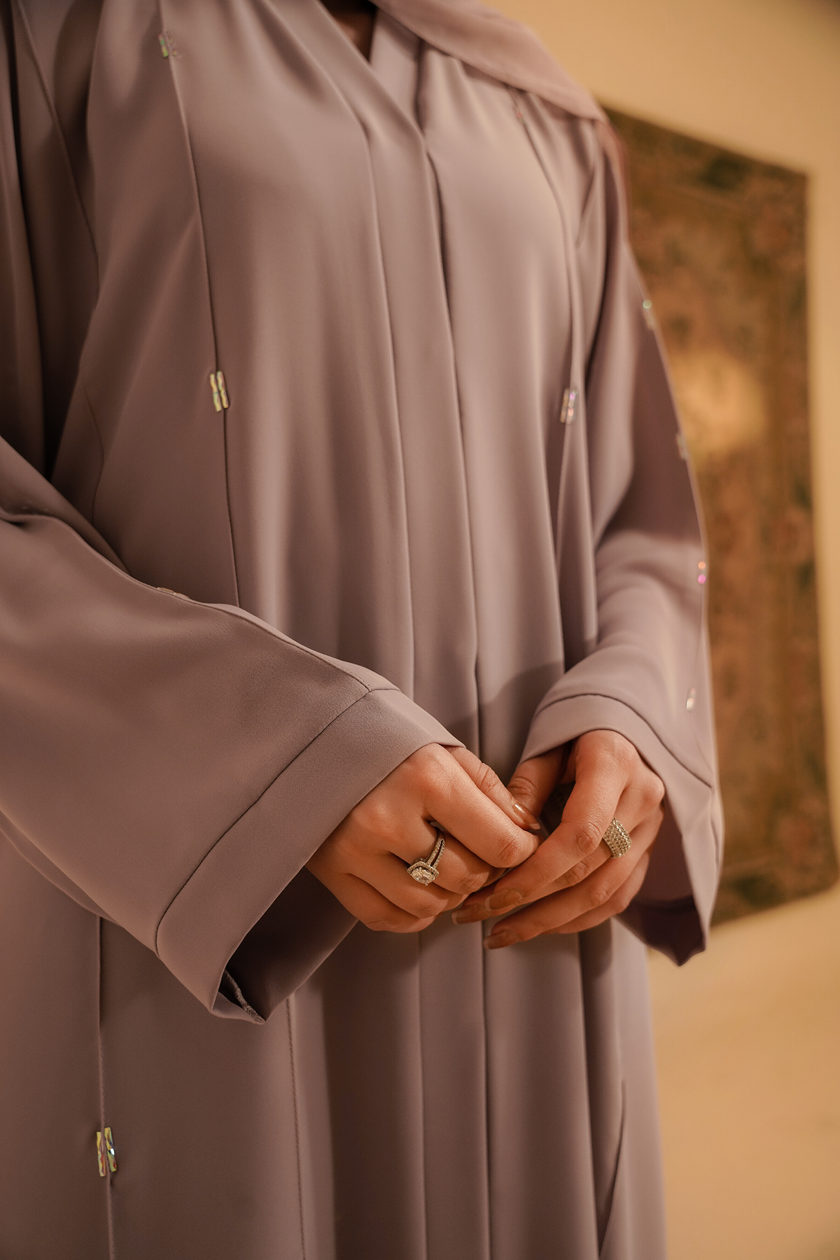 Embellished Abaya | Lilac
