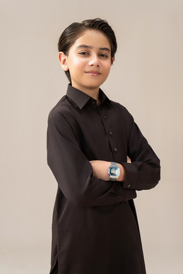 Chocolate Brown | Kids-Kameez Trouser