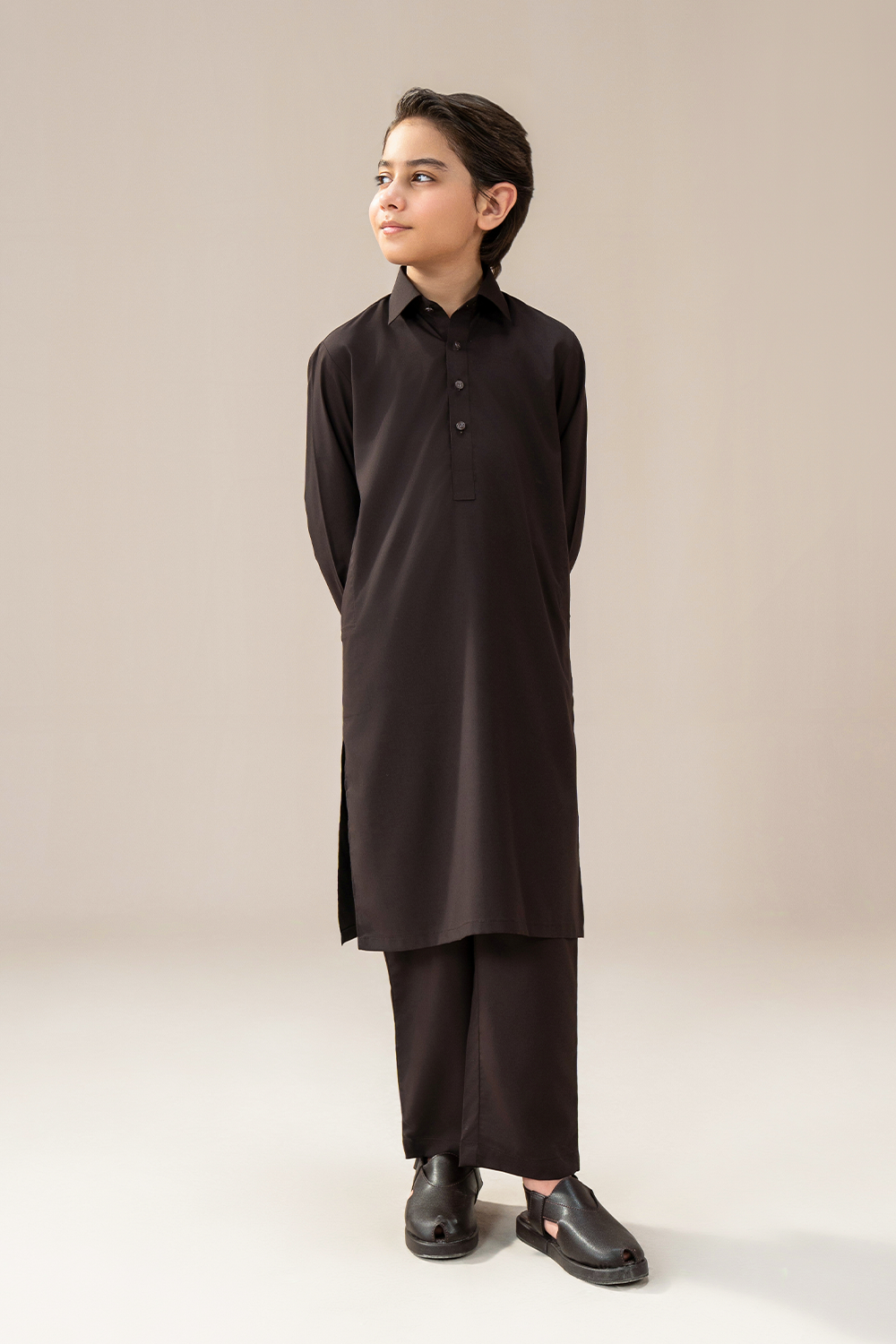 Chocolate Brown | Kids-Kameez Trouser