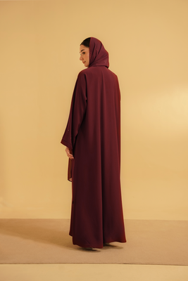 Embellished Abaya | Maroon