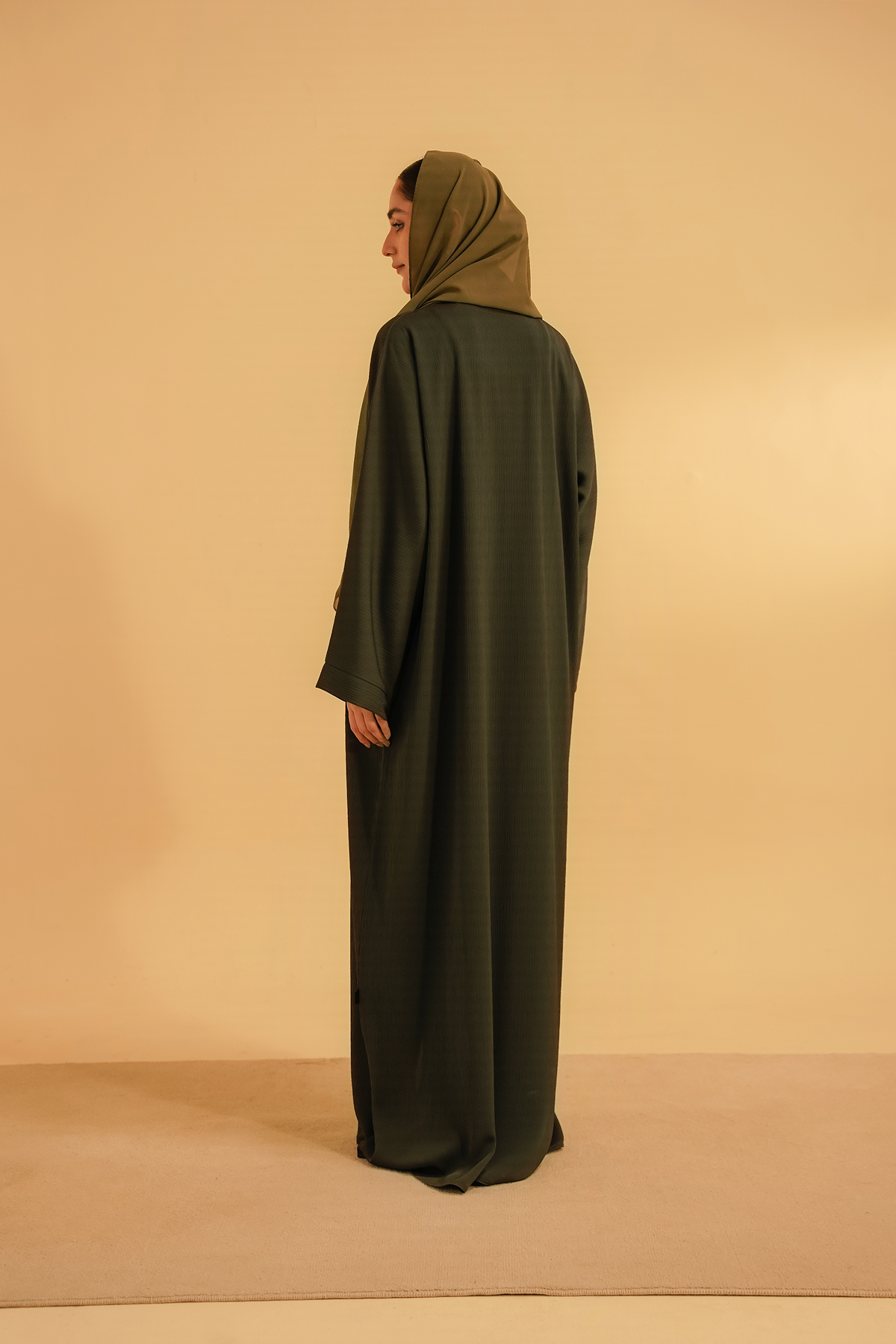 Textured Abaya | Olive