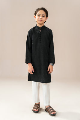 Black Chikankari | Kids-Kurta Trouser
