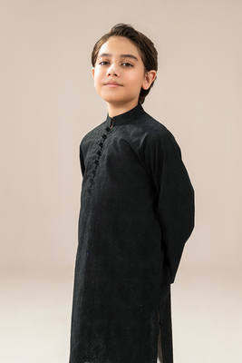 Black Chikankari | Kids-Kurta Trouser