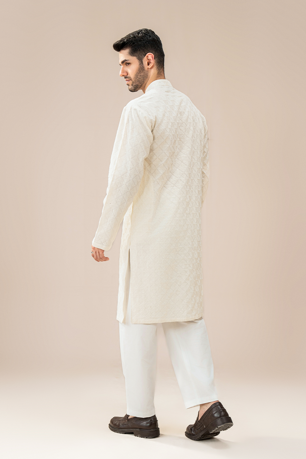 Off-White Chikankari | Kurta Trouser