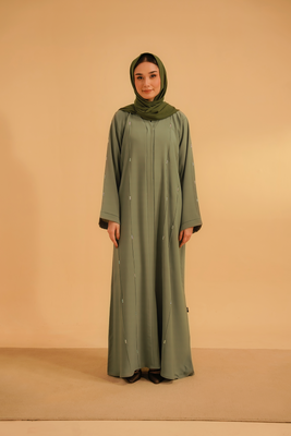 Embellished Abaya | Sage Green