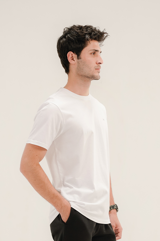 Men - Basic White T-Shirt