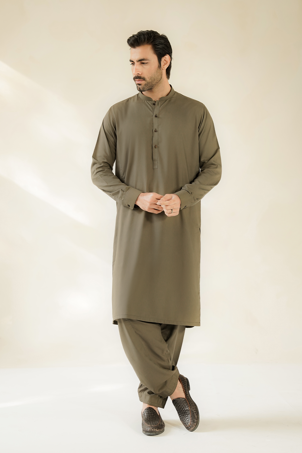 MEN SHALWAR KAMEEZ | MOSS GREEN