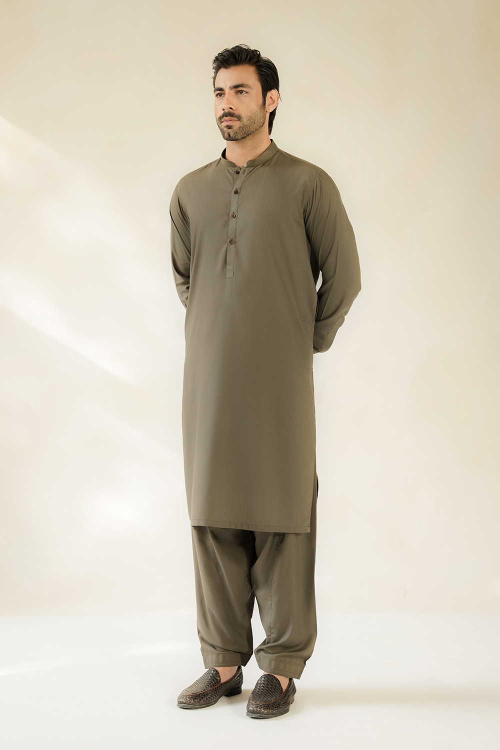MEN SHALWAR KAMEEZ | MOSS GREEN