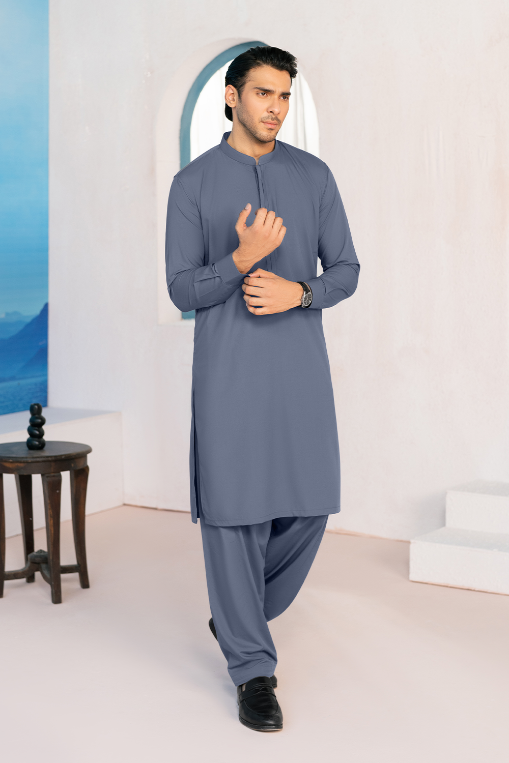 Shalwar Kameez | Slate Grey