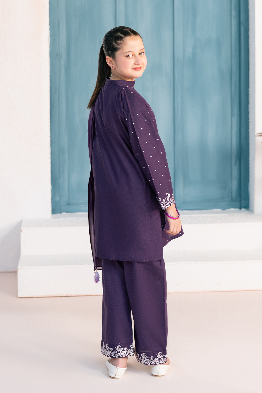 Embroidered 3Pc | Deep Plum
