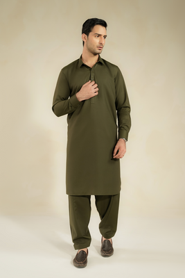 MEN SHALWAR KAMEEZ | REGAL OLIVE