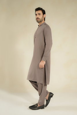 MEN SHALWAR KAMEEZ | TAUPE GREY