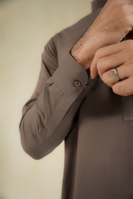 MEN SHALWAR KAMEEZ | TAUPE GREY