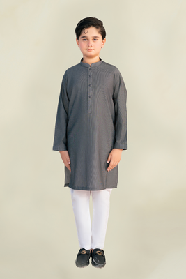 Boys - Kurta Trouser | Charcoal Grey