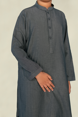 Boys - Kurta Trouser | Charcoal Grey