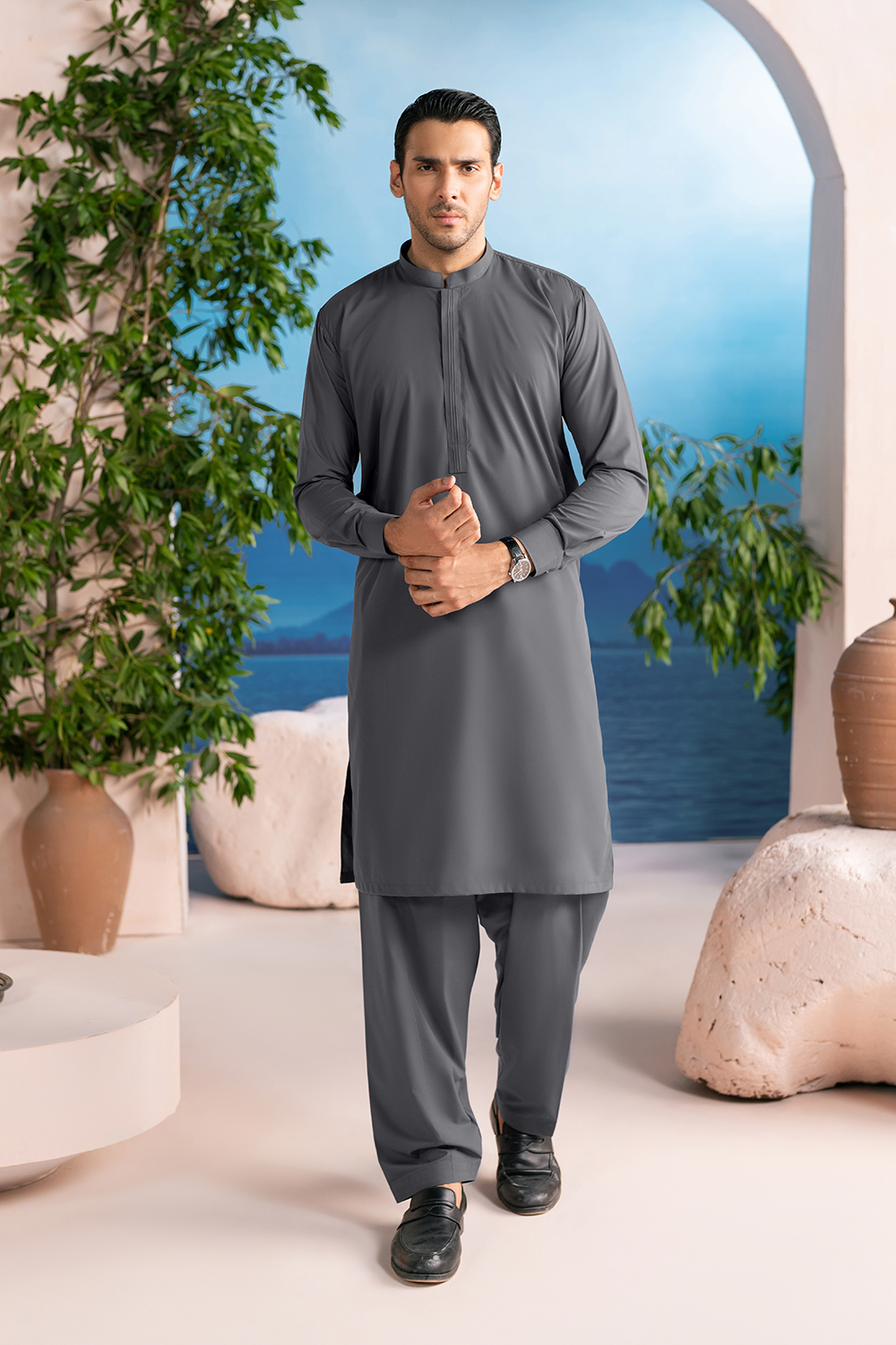Shalwar Kameez | Slate Grey