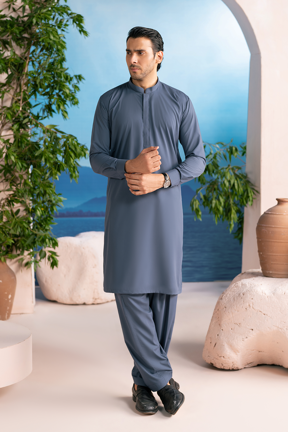 Steel Blue | Shalwar Kameez