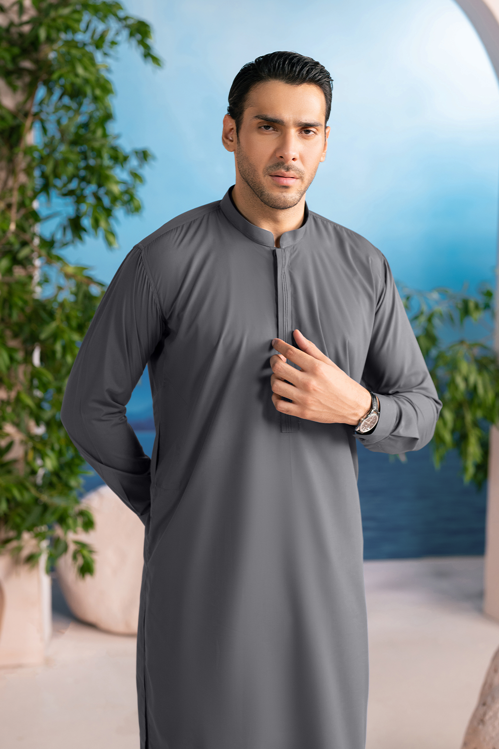 Shalwar Kameez | Slate Grey