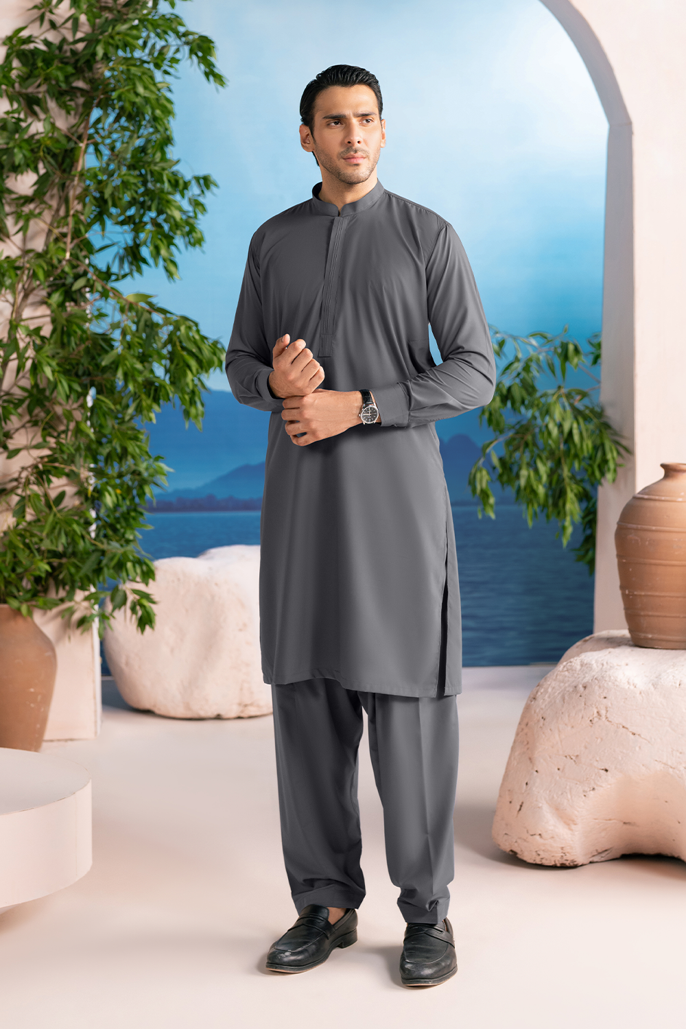 Shalwar Kameez | Slate Grey