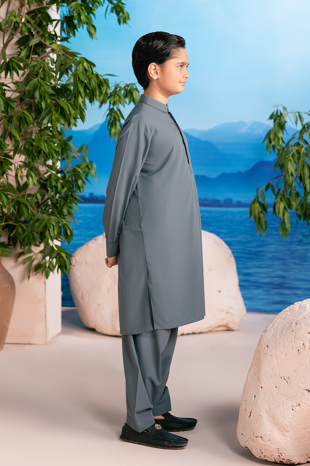 Slate Grey | Kids - Shalwar Kameez