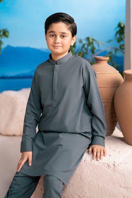 Slate Grey | Kids - Shalwar Kameez