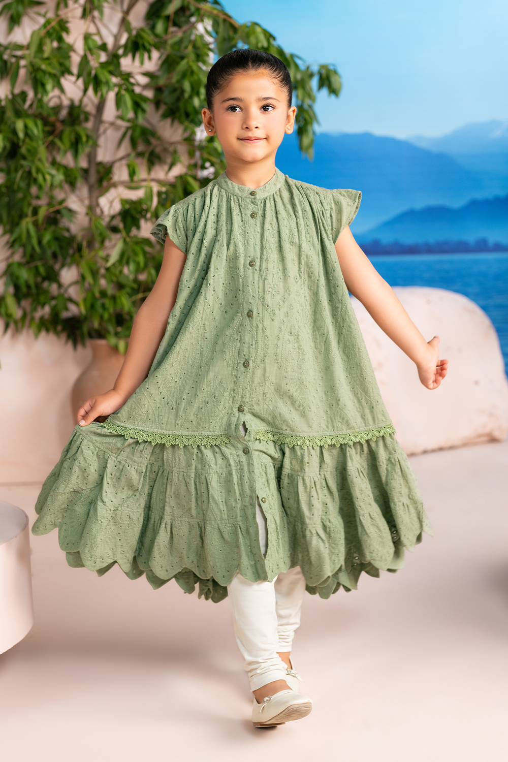 Long Frock | Sage Green