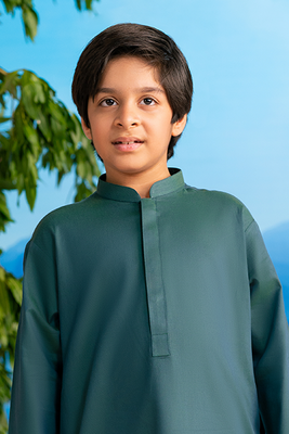 Deep Pine Green | Kids - Kurta Trouser