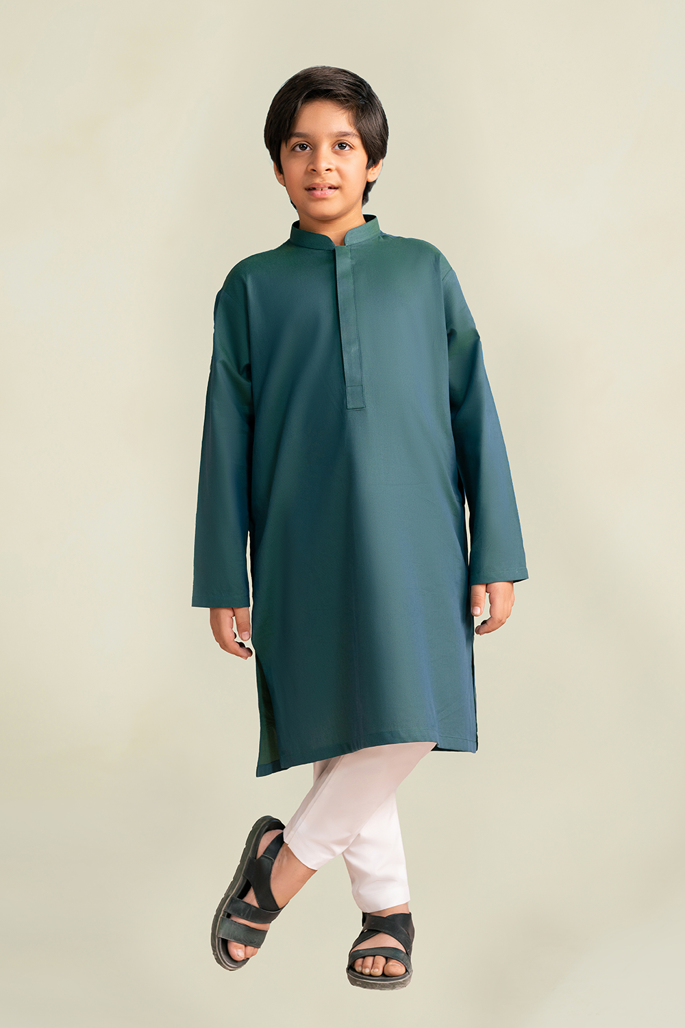 Boys - Kurta Trouser | Pine Green
