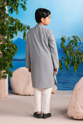 Dove Grey | Kids - Kurta Trouser