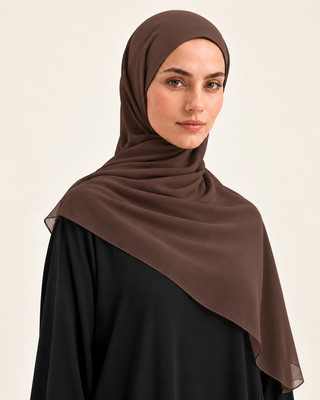 MOCHA CHIFFON SCARF