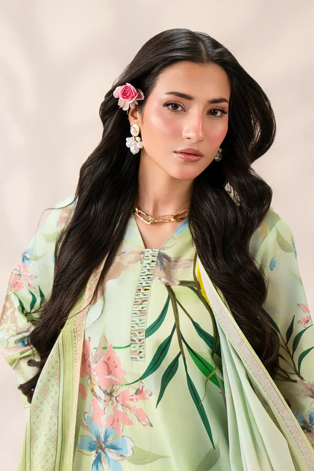 Elara — Mint Floral 3-Piece Set