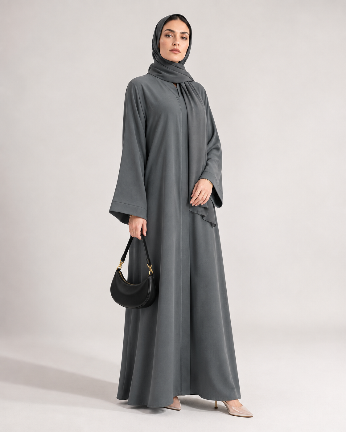 The Grey Column Abaya