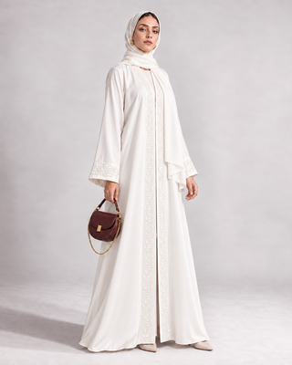 The Pearl White Abaya