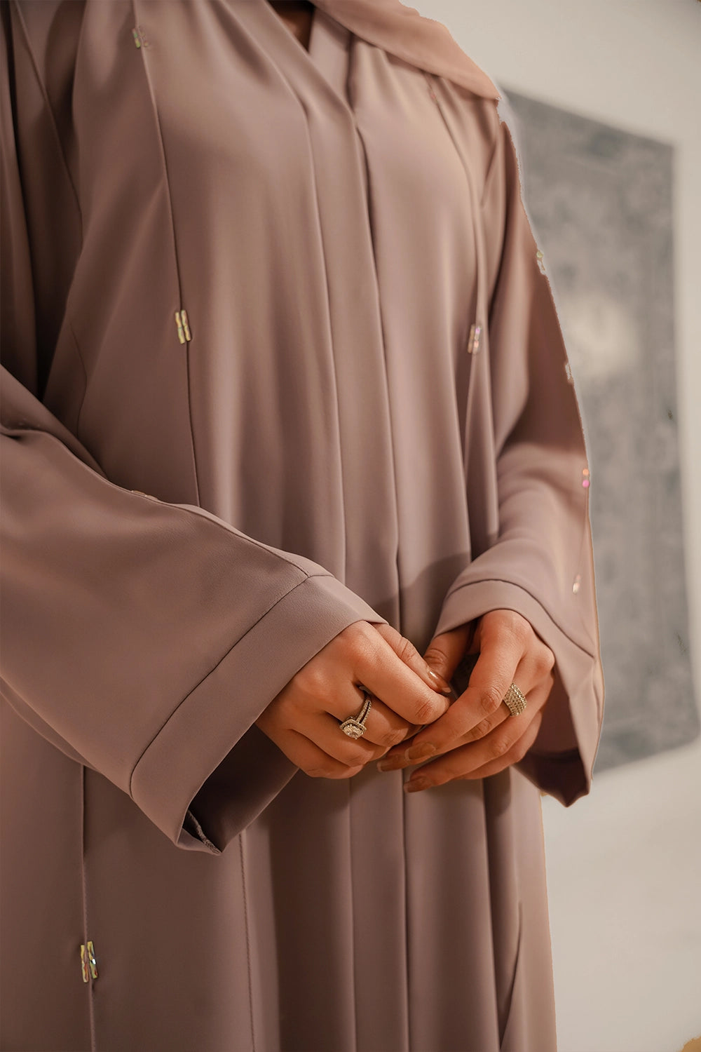 Embellished Abaya Set | Lilac