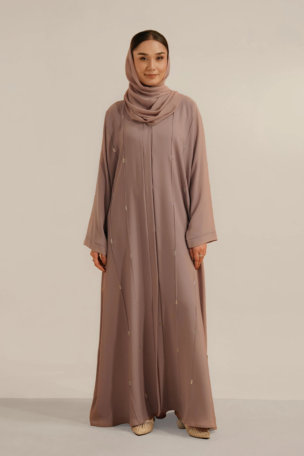 Embellished Abaya Set | Lilac