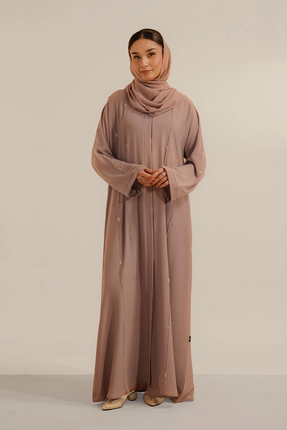 Embellished Abaya Set | Lilac