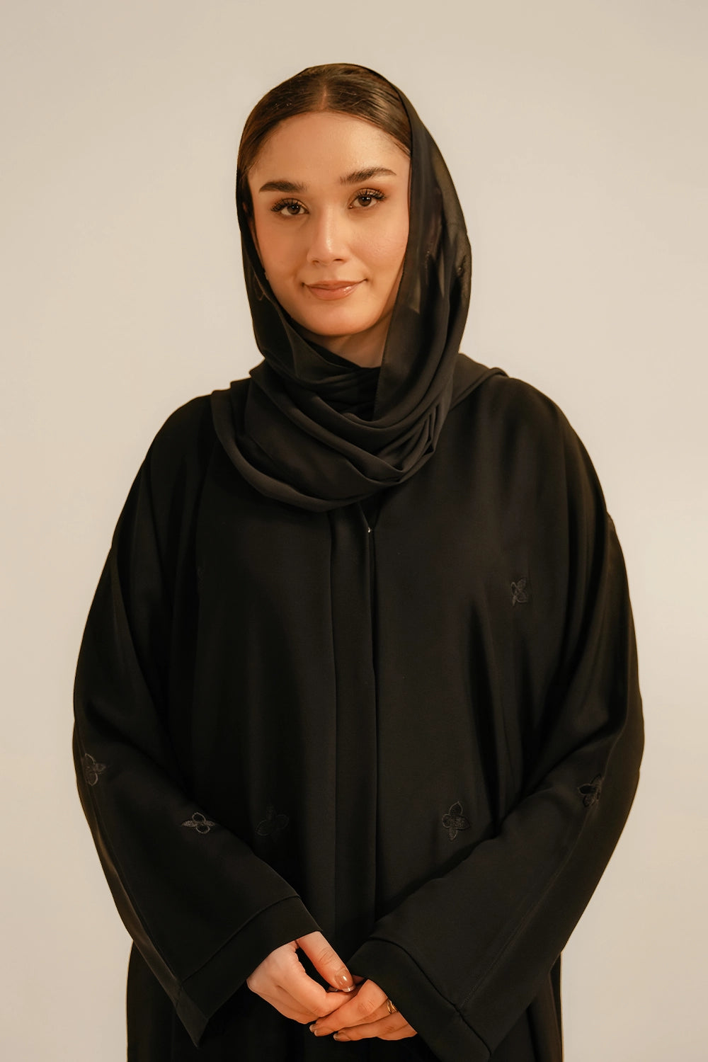 Embroidered Abaya Set | Black