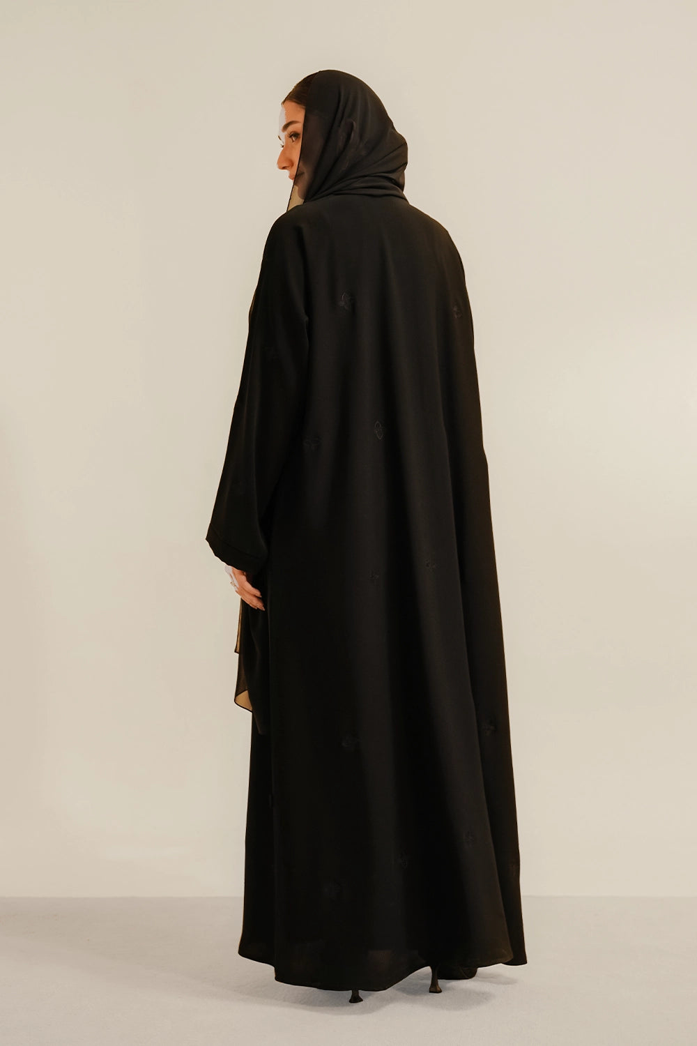 Embroidered Abaya Set | Black
