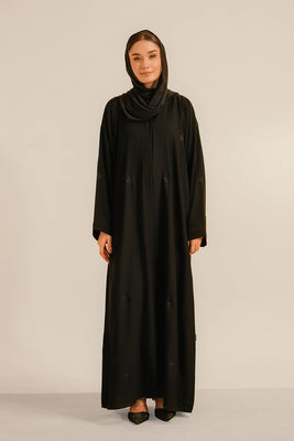 Embroidered Abaya Set | Black