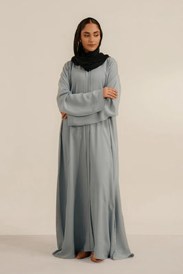 Embroidered Abaya Set | Sky Blue