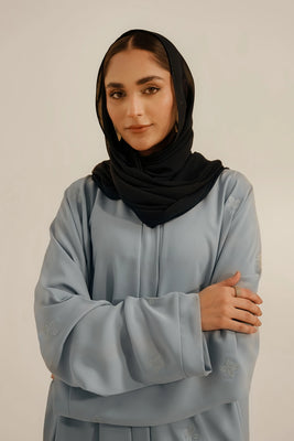 Embroidered Abaya Set | Sky Blue