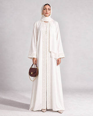 The Pearl White Abaya
