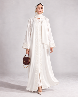 The Pearl White Abaya