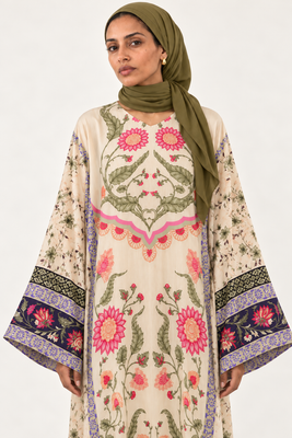 Ivory Floral Dress